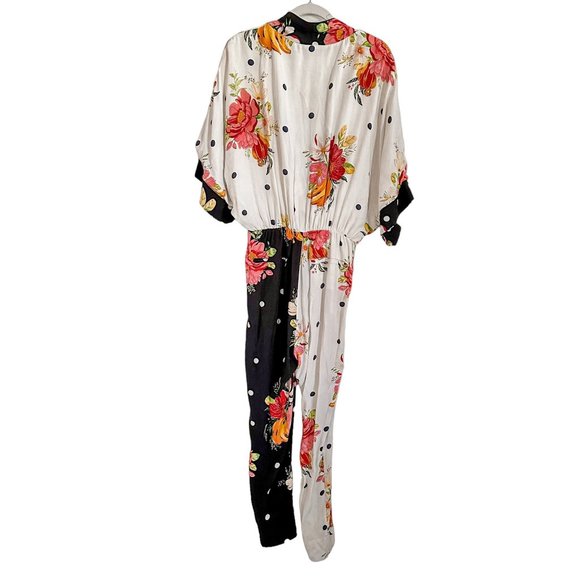 Farm Rio Mixed Nanaju Jumpsuit Black White - Picture 8 of 13